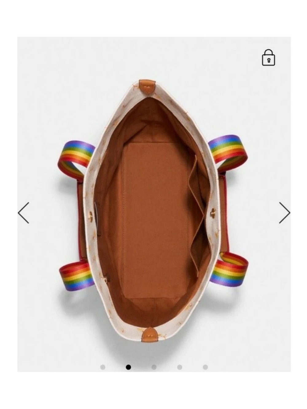 Coach Tote With Rainbow Roller Skate Graphic C4099 Pride Collection - Picture 13 of 15